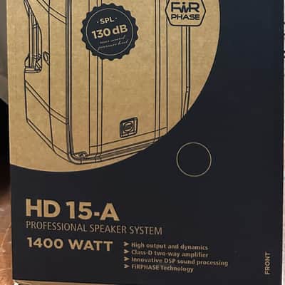 ( PAIR ) RCF HD15-A 2-Way 1400-Watt 15" Active Loudspeaker 2020 black ( Open Box ) image 1