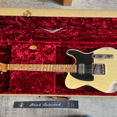 Fender télécaster 2021 - Fender MBD Limited 1952 Telecaster Humbucker Heavy Relic Nocaster Blonde image 1
