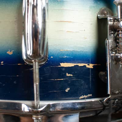 1960 Slingerland 7x14 Blue & Silver Duco Student Model Snare Drum image 11
