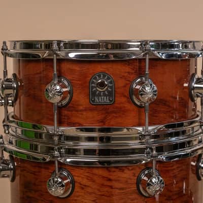 Natal Natural Bubinga Bop Drum Set 14x18 8x12 14x14 and 5x13 image 2