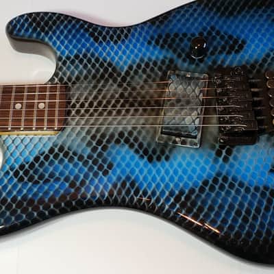 Kramer Baretta with Custom Paint and EMG 1986 Blue Snake image 4