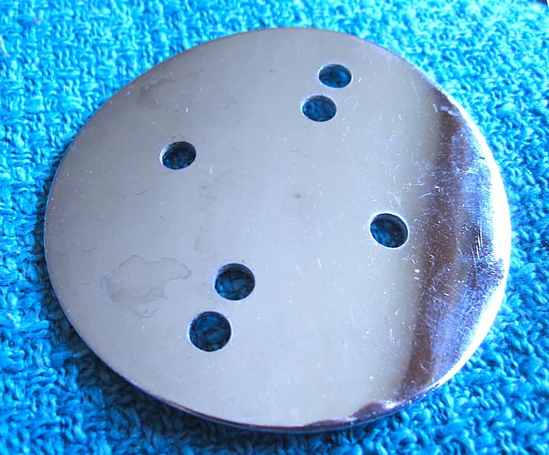 Ludwig Tom Mount Backing Plate, Large, Chrome - Vintage (USED) image 1