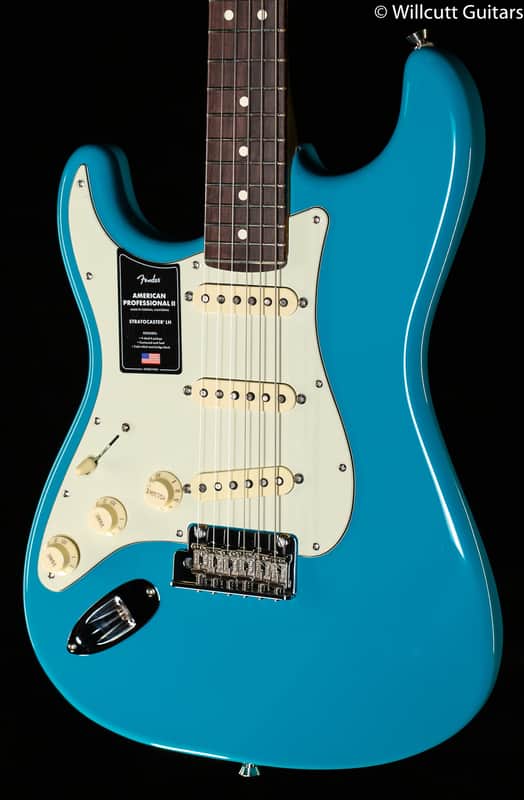 Fender American Professional II Stratocaster Miami Blue Rosewood Fingerboard Lefty (718) image 1