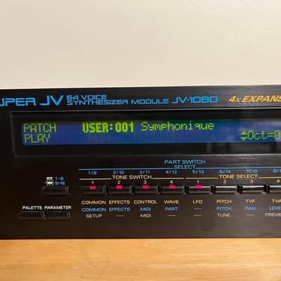 Roland JV-1080 64-Voice Synthesizer Module 1994 - 2001 - Black image 2