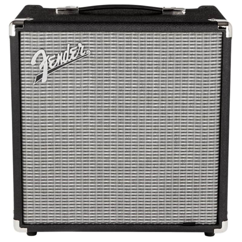 Fender Rumble 25 V3 25W Combo Amplifier for Bass Guitar with 8-Inch Fender Special Design Speaker (Black and Silver)