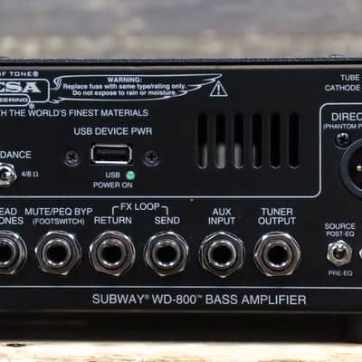 Mesa Boogie Subway WD-800 Head 800-Watt 2-Stage Tube Preamp Bass Amplifier Head image 8