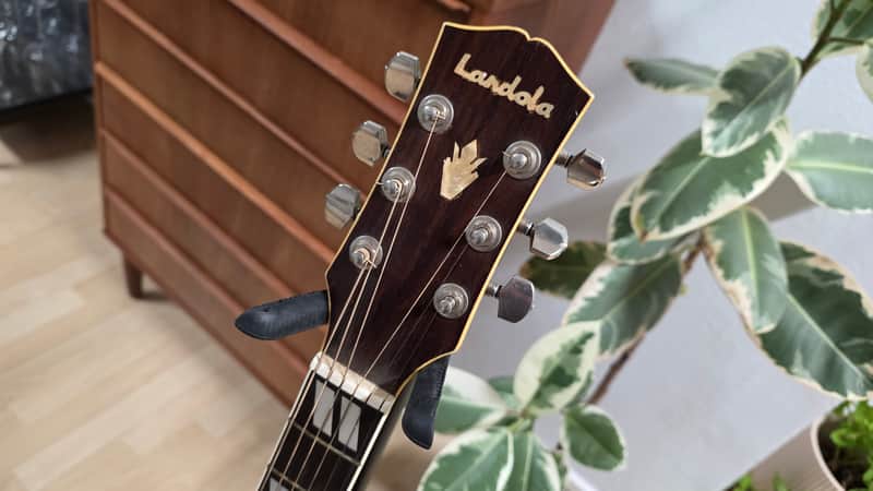 Landola J-800 Made in FINLAND Florentine Cutaway Jumbo Acoustic-Electric Guitar Finnish European EU Build with USA Shadow P4 4-band EQ pre-amp Vintage 80s 1980's Gibson Open-Book Headstock image 1
