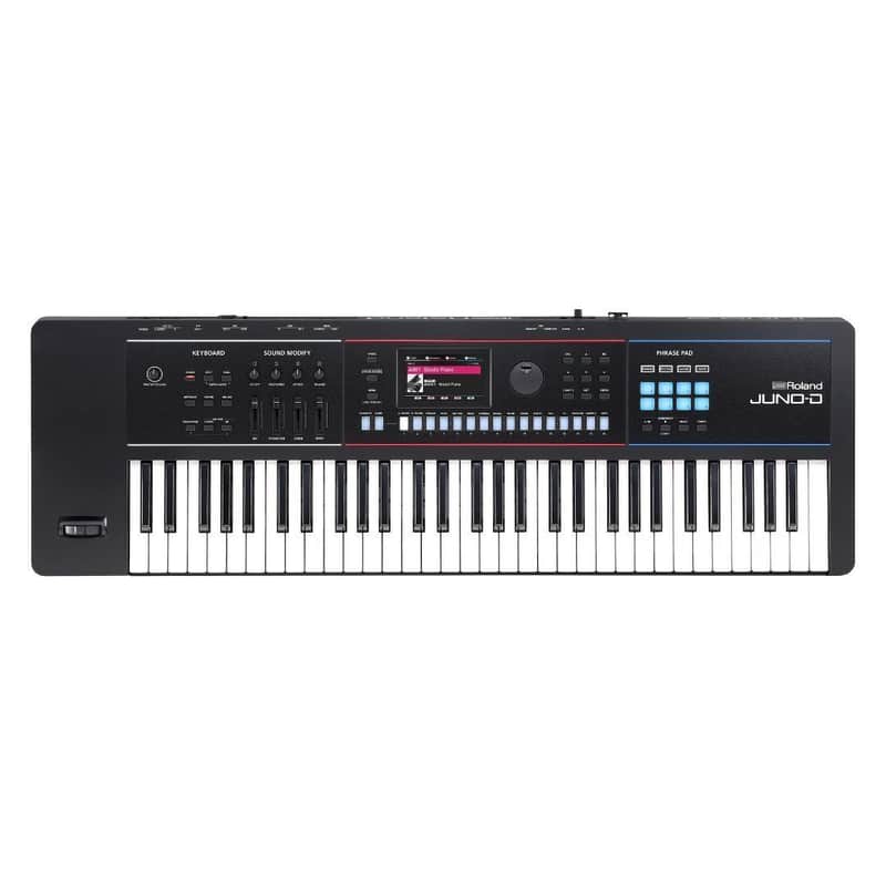 Roland JUNO-D6 61-Key Synth-Action Keyboard Synthesizer with ZEN-Core Engine, Color Display, and Eight Phrase Pads (Black) image 1