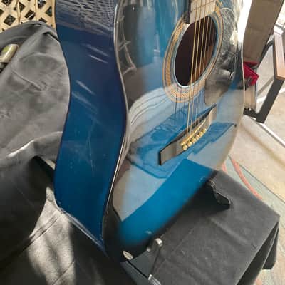 Johnson JG-610-BL Player Series Dreadnought Acoustic - Blue Burst image 2