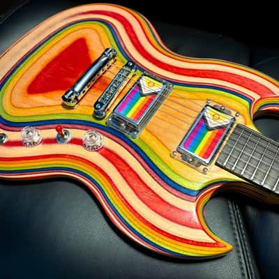 Elysian Pickups Valkyrie A5 Rare Pride Flag Rainbow Humbucker Set image 11
