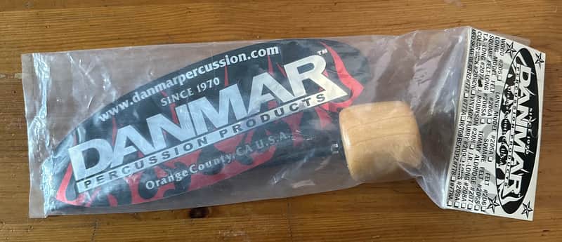 Danmar 207A Tommy Aldridge Bass Drum Beater Long Shaft, Clear Maple  2010's - Clear Maple image 1