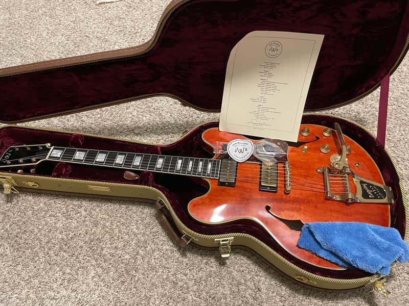 Josh Williams Guitars Hollowbird 2024 - Watermelon image 1