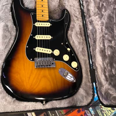 Fender 2021 75th Anniversary American Ultra Luxe Strat, 2 Color Sunburst with Hardshell Case - Pre Owned image 1