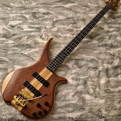 TUNE Japan TWXT-4 Tremolo Bass - 2000s - Locking Tuners - Neck-Thru - Active - Whammy Bar - MIJ -  4-String Bass - Natural Walnut image 2