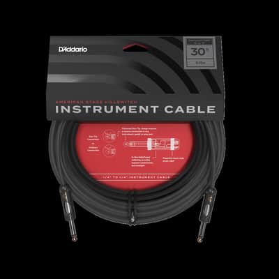 D'Addario American Stage Kill Switch Instrument Cable, 30 feet image 1