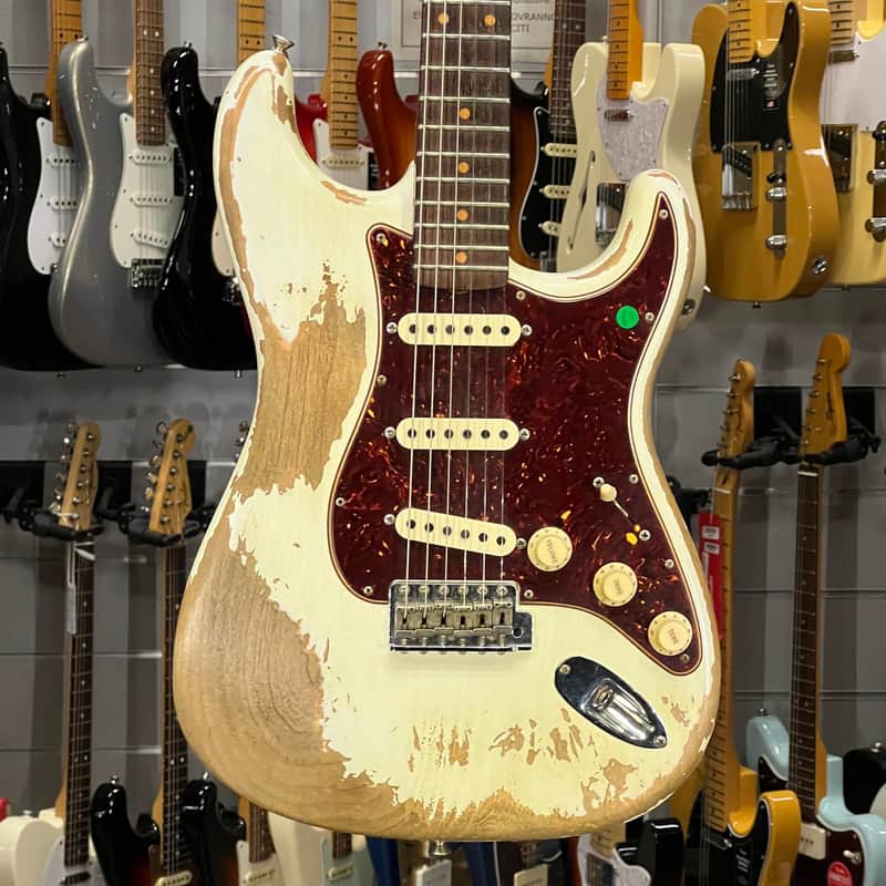 Fender   Custom Shop Stratocaster Ltd 62 Super Heavy Relic Aged Olympic White 2020 image 1