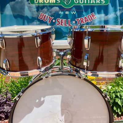 1970s Ludwig Big Beat 3-Ply Drum Set Mahogany Cortex 22/12/13/16 image 17