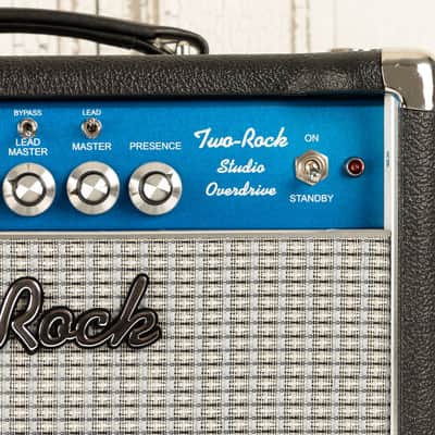 Two-Rock Studio Overdrive 35W Head - Silver Chassis Black Tolex w/Blue Smoke Cloth image 5