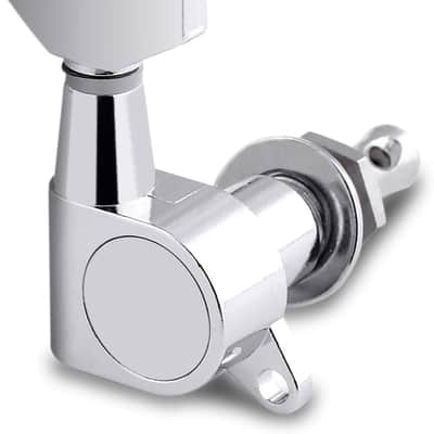 Sealed String Tuning Pegs Tuning Machines Grover Machine Heads Tuners Tuning Keys 6 In Line for Right Handed Acoustic Guitar or Electric Guitar Chrome. image 5