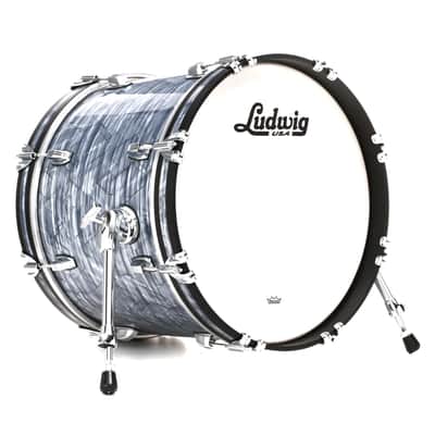Ludwig Classic Maple L84823AX52 Jazzette 3-pc Shell Pack (12/14/18) PLUS Matching LS401XX52 5x14 Snare Drum, Sky Blue Pearl image 3