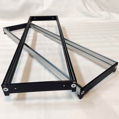 3U 84HP Eurorack Rails Kit with Brackets & Threaded Inserts (Black / Silver) image 4