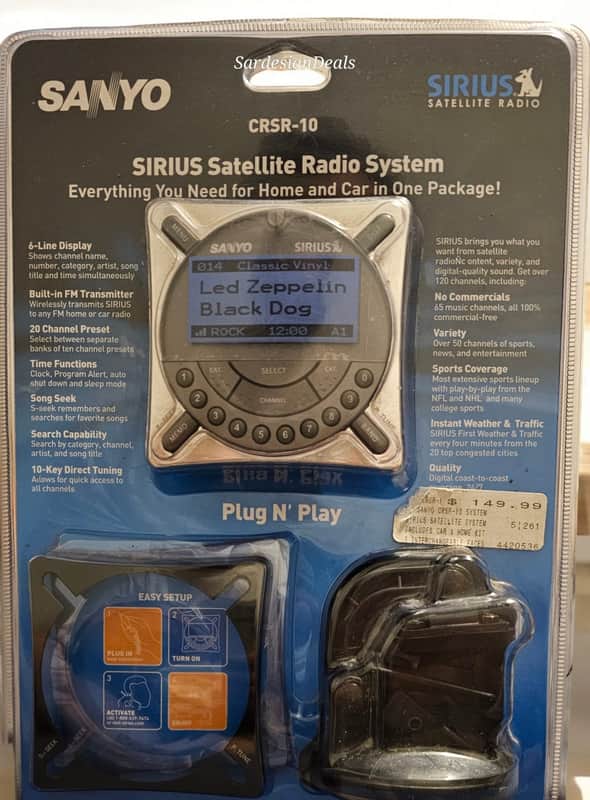 Sanyo CRSR-10 SIRIUS Satellite 📡 Radio System Plug N'Play Home&Car in Original Packaging image 1