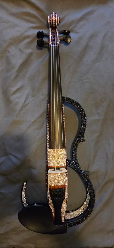 Yamaha SV-250 Violin. (Fully Rhinestoned)