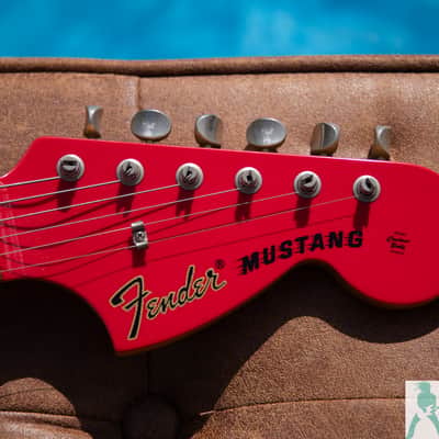 2008 Fender MG69/MH - '69 Mustang Reissue - Red w Matching Headstock - Pro Set Up w Perfect Frets/Action/Intonation! image 2