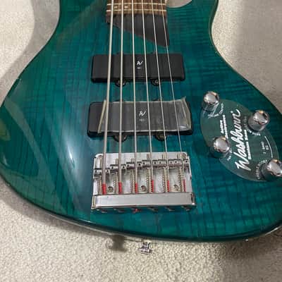 WashBurn BANTAM XB - 600 1994 - 1998 - TRANSPARENT GREEN 6 String image 10