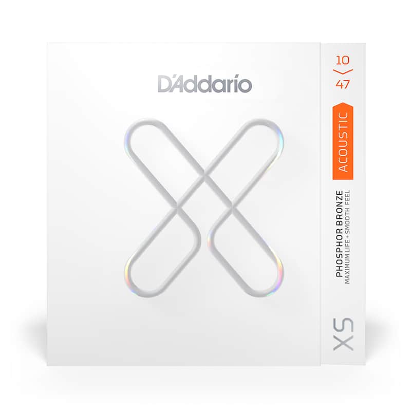 D'Addario XS Coated Phospher Bronze Acoustic Guitar Strings, 10-47 Extra Light image 1