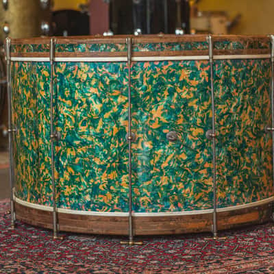 Ludwig  1930's 'Peacock Pearl Outfit' in Original Peacock Pearl Gen. II' - 14x27.5 & 5x14 image 6