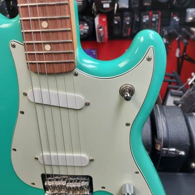 2021 Fender Player Duo Sonic, Pau Ferro Fingerboard, Sea Foam Green w/ Locking Tuners (USED) "Made In Mexico" image 8