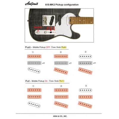 Aria 615 MKII Nashville Poplar Body, Flamed Maple Top, Roasted Maple Neck, New, Free Shipping image 4