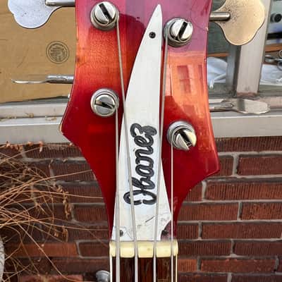 Vintage 1976 Ibanez 2388B (“Ibanbacker”) Maroon/Fireglo Finish (Lawsuit 4001 Model), JBE R4000 Handwound Pickups, w Non Original MIC Tweed Hard Case~A KILLER FULL SCALE BASS image 10