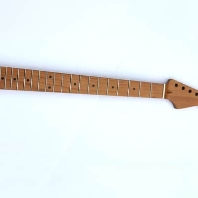 Brio Nitro Satin Roasted Maple S-Style Neck Dual Action Truss Rod at Headstock image 5