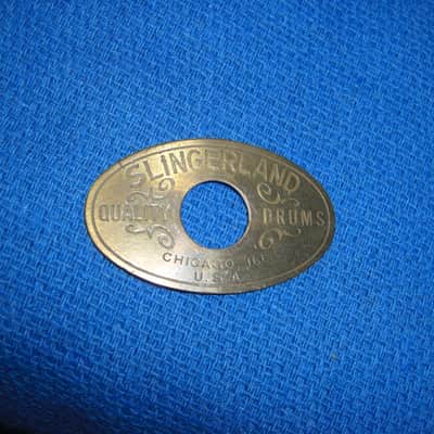 Slingerland chicago 1940s Brass drum badge in great condition! image 1