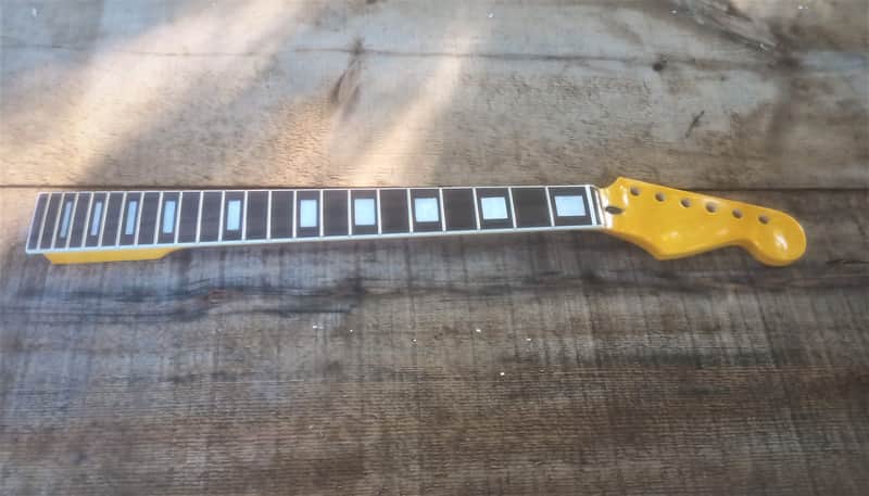 STR CUSTOM GUITAR NECK replacement, Binding, Block Pearloid Inlays Rosewood fits OEM bodies DIY image 1