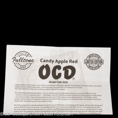 Fulltone Limited Edition OCD V2 2018 - Candy Apple Red s/n 0421 out of 5000 image 10
