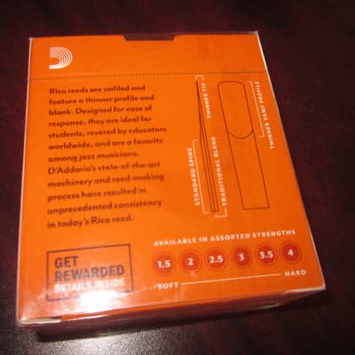 Rico Bb Clarinet 10 Unfiled Reeds 2.0 RCA1020 image 2
