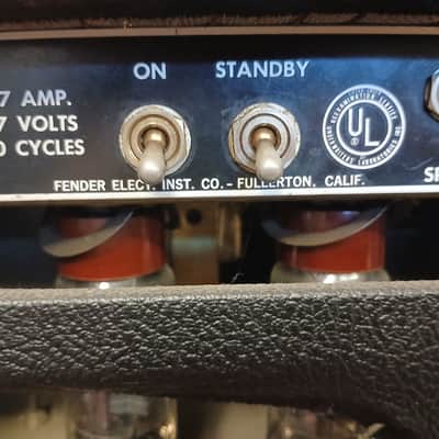 1964 Fender Bassman 6G6-B Tuxedo  Non-Rectifier Tube Amp With Piggyback Cabinet image 12