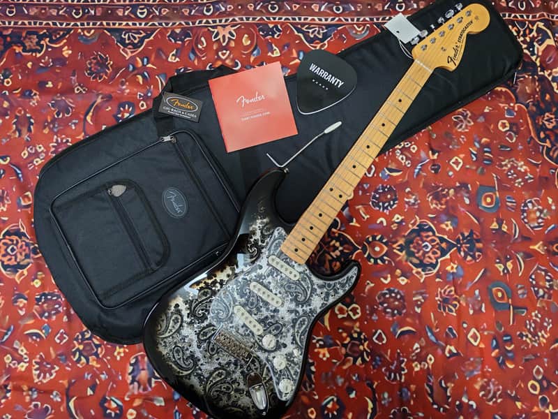 *NEW IN BOX* 2025 Fender Japan Limited Edition Stratocaster Black Paisley - MIJ JD25 - low tariffs image 1