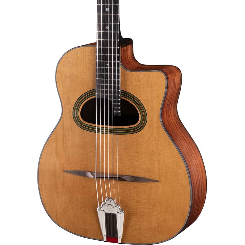 Eastman DM3 Grande Bouche Gypsy Jazz Acoustic Guitar - Natural image 1