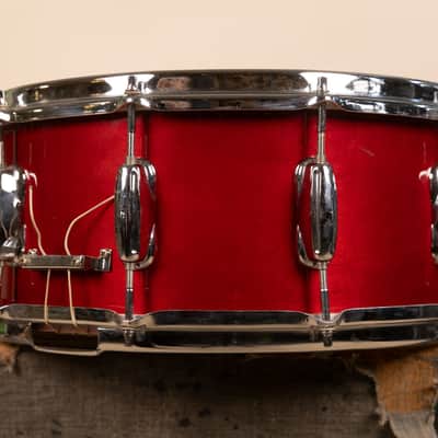 1990s Slingerland 6.5x14 Artist Cherry Stain Snare Drum image 4