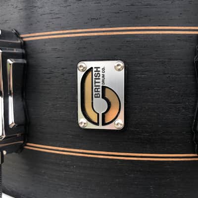 British Drum Company 6.5x14 Merlin Snare Drum 20-Ply Maple/Birch Black Tulip image 3