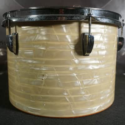 Ludwig Concert Tom 13" Diameter x 9" Depth 1970s - White Perloid w/ Case image 3