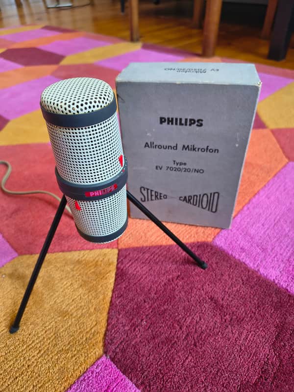 AKG D77A (Philips EV 7020) vintage dynamic stereo microphone image 1