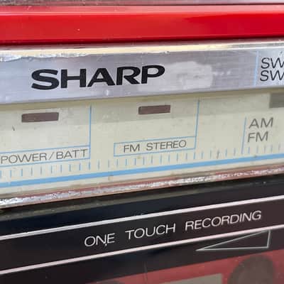 Vintage Sharp  QT-77 Stereo Cassette Boombox  80s - Red image 9