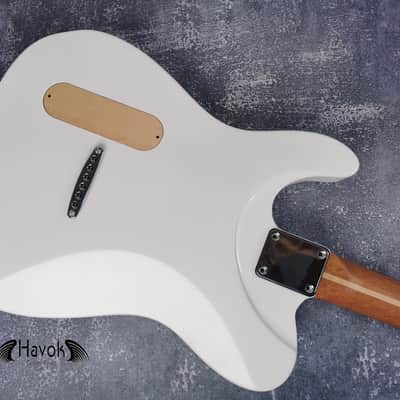 Guitar Kit Mahogany Body Mahogany Tl Neck Hardware, White metallic Guitar, Hight Quality Electric Guitar Kit, Neck, Build Your Own DIY image 4
