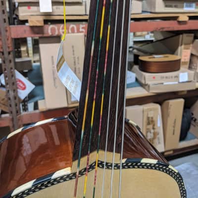 Paracho Elite Guitarron Solid Tacote Wood Top Mariachi 6-String Guitar with Gig Bag - Natural image 3