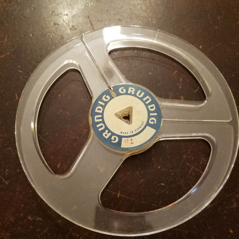 Grundig 7" R2R Take-up Supply Reel Empty 1958 Clear Plastic Bild 1
